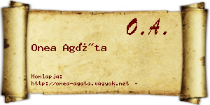Onea Agáta névjegykártya